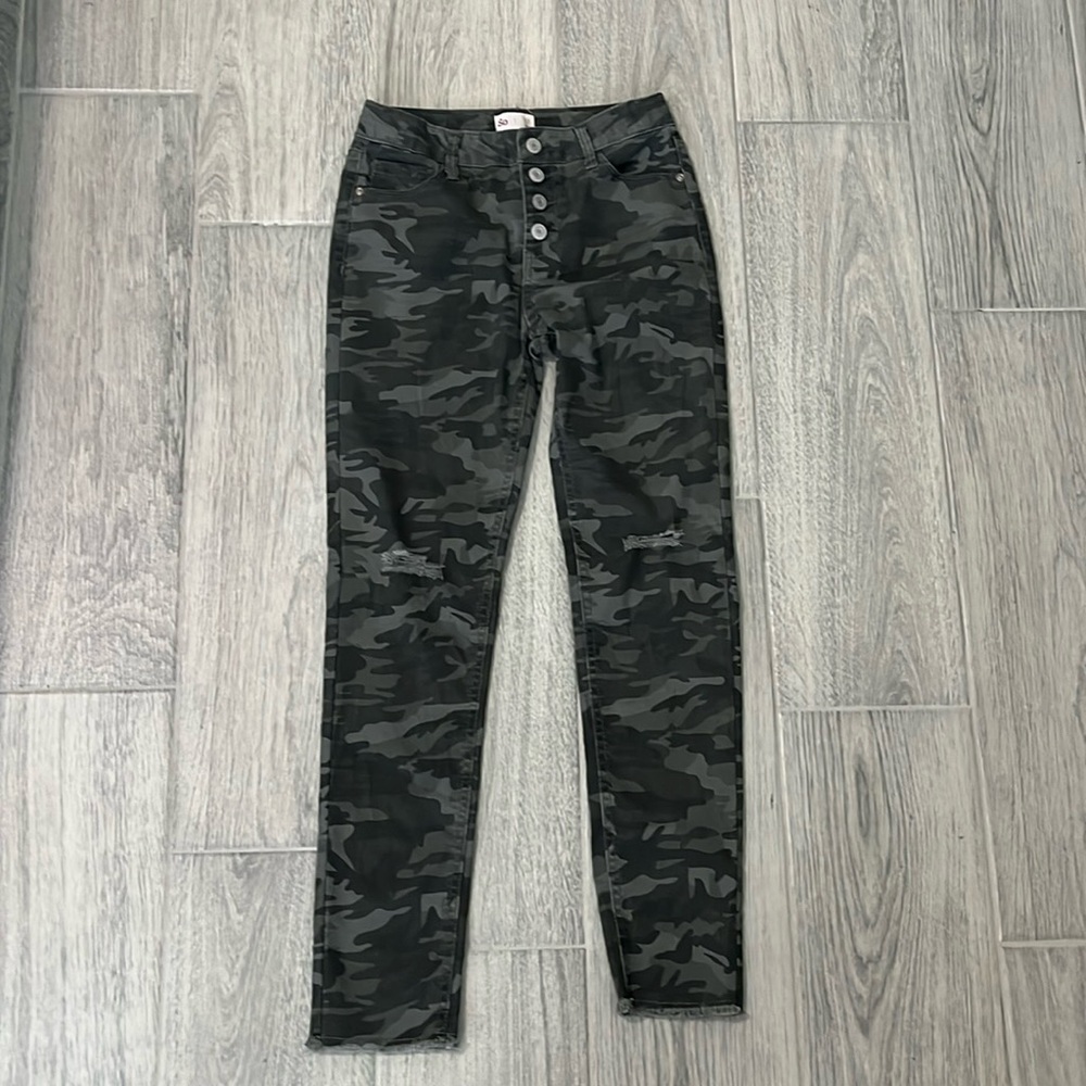 Girls camo jeans - size 12